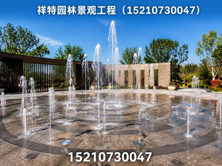 安国市广场喷泉展示图